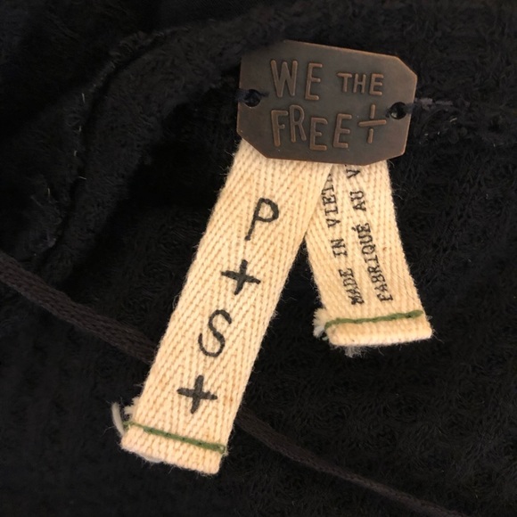 Free People Lightweight, Loose Fit Thermal, Black, Size Small - Picture 6 of 7